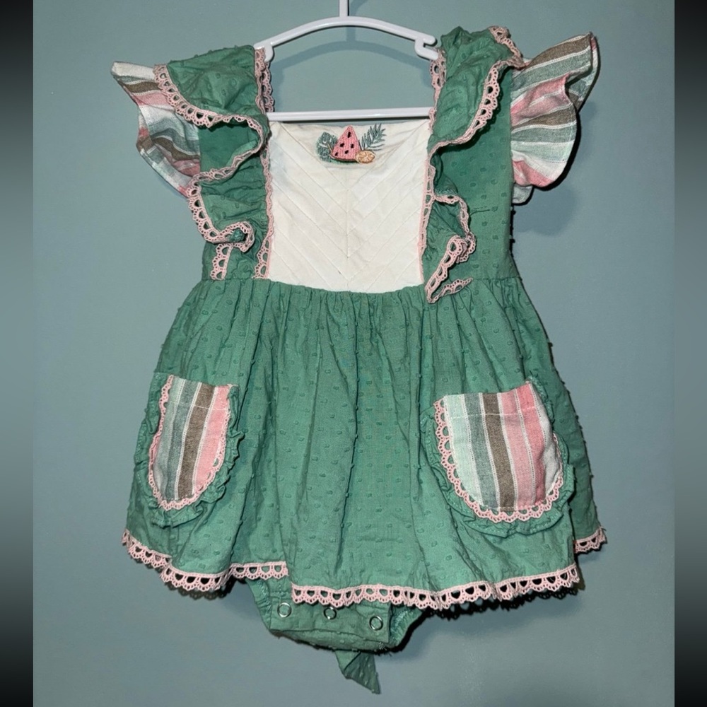 Evie’s closet watermelon bubble romper